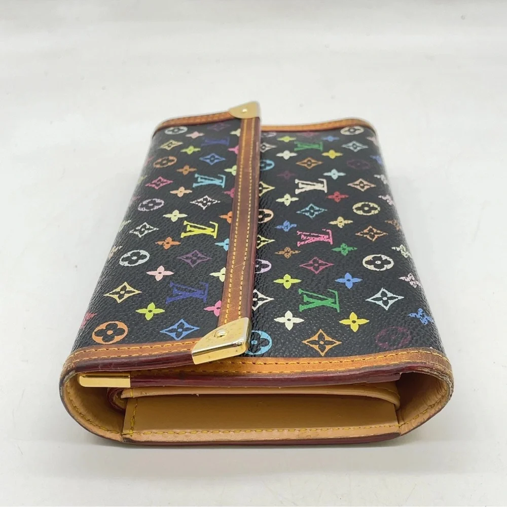 Louis Vuitton Black Multicolor Monogram Wallet